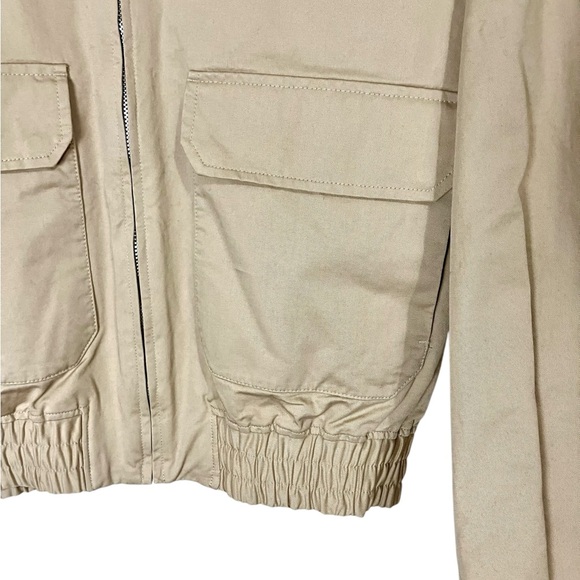 NWT Filippa K Cotton Zip Jacket Beige Minimalist Neutral Utility EU 34 US 2 - Picture 7 of 9